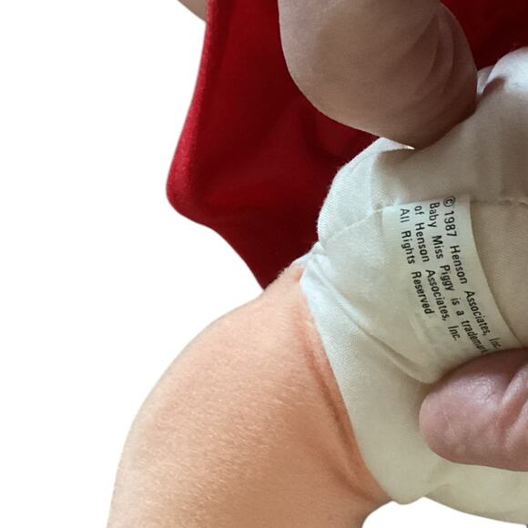 Baby Miss Piggy Sesame Street 11" Plush Vintage 1987 - Picture 5 of 5